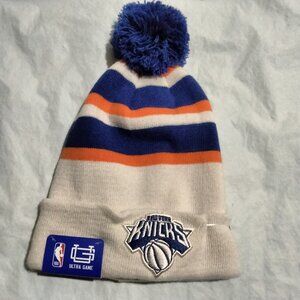 New York Knicks Adult Winter Pom Pom Beanie Hat (One Size) Team Colors Ultra Gam